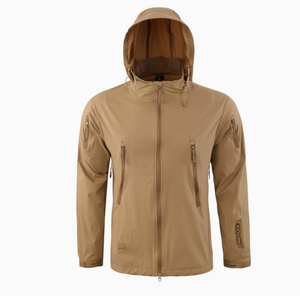 Chaqueta softshell DFJS01 con cuello plegable, forro polar, impermeable, ropa de invierno cálida, chaqueta cálida para deportes al aire libre. - Product Image 1