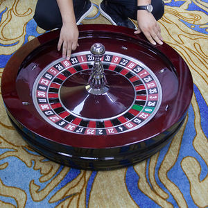 Hot Selling Hochwertiges 32-Zoll-Roulett-Tisch-Roulette Rotbraunes russisches Roulette