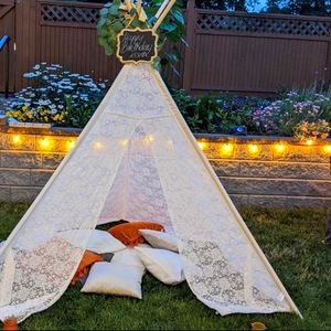 Cadeau de luxe en dentelle <span class=keywords><strong>King</strong></span> Size Pop up Kids Playhouse Tipi <span class=keywords><strong>Tente</strong></span> pour fête - Product Image 5