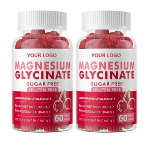 OEM/ODM Gomitas de glicinato de <span class=keywords><strong>magnesio</strong></span> personalizables-Suplemento de <span class=keywords><strong>magnesio</strong></span> y <span class=keywords><strong>potasio</strong></span> sin azúcar-60 Gomitas de cereza - Product Image 1