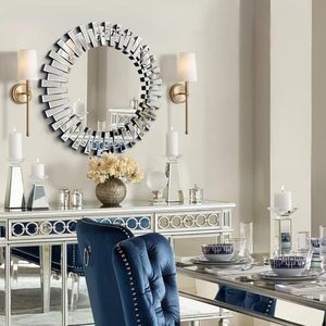 Modern Luxury Brown 3D Trend 4mm Thick USB <b>Light</b> Source Fashion Living Room Bedroom Wall <b>Mirror</b> Home Decoration Large Art <b>Mirror</b> - Product Image 4