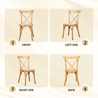 Sillas de Cocina de Madera con Respaldo en X, Sillas de Comedor para Restaurante, Bistro, Cafetería, en Venta
