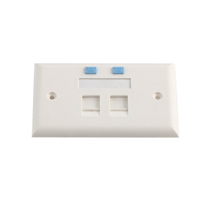 Mới đến USA loại tường Outlet <span class=keywords><strong>Keystone</strong></span> jack đôi ổ cắm một hai cổng tường Mạng mặt tấm RJ45 faceplate - Product Image 1