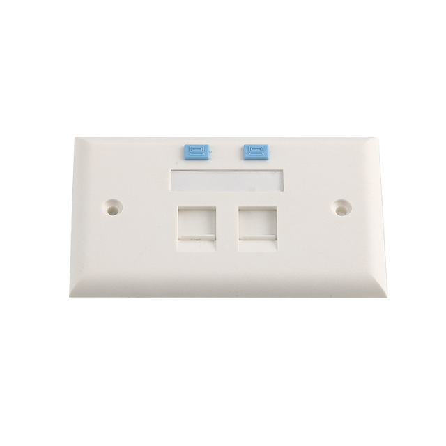 New Arrival USA Type Wall Outlet Keystone Jack Double Socket One Two Port Wall Network Face Plate Rj45 Faceplate
