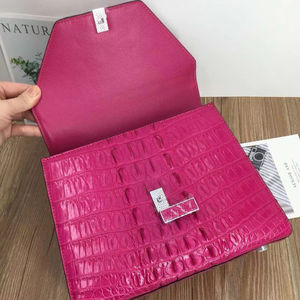 Sac à bandoulière pour femme en cuir de crocodile véritable de haute qualité, sac à main de luxe en cuir d'alligator pour femmes - Product Image 5