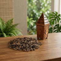 Sanai Tahlil Safa N° 90 Accessoire en bois naturel pour diffuseur d'huiles essentielles, artisanat d'aromathérapie, décoration parfumée