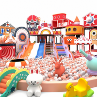 Parque Infantil Interior para Niños, Equipo de Diversión para Padres e Hijos, Tobogán Comercial Grande para Guarderías