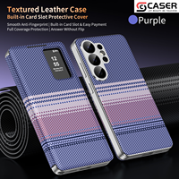 Penutup Flip Dompet Kulit Ramping untuk Samsung S22-26 Anti Selip Anti Sidik Jari Perlindungan Seluruh Bodi Pembuangan Panas Tahan Aus