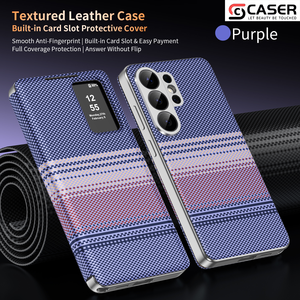 Étui portefeuille en cuir fin pour Samsung S22-26, antidérapant, anti-traces de doigts, protection intégrale, dissipation de la chaleur, résistant à l'usure - Product Image 5