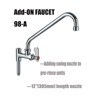 Robinets d'eau commerciaux de Type 98001 pour hôtel, unité de pré-rinçage, robinet filtrant à double poignée