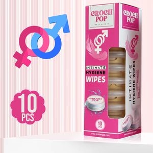 Lingettes intimes biodégradables Hand Pop, hydratant naturel, lingettes hygiéniques intimes en papier, emballées individuellement - Product Image 3