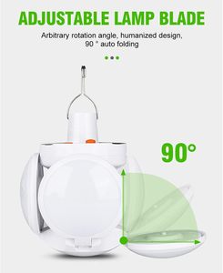 Nueva Linterna LED Recargable a Prueba de Agua IP65 de 500 Lúmenes con Batería Integrada, Gancho para Colgar, Energía Solar y Brújula para Camping - Product Image 5
