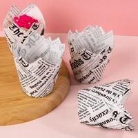 Haute température jetable tulipe Muffin tasses papier Cupcake tulipe doublure papier cupcake cuisson tasses