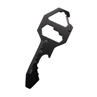 Ouvre-bouteille portable en acier inoxydable personnalisé, porte-clés, mini tournevis, outils multifonctionnels légers pour l'extérieur