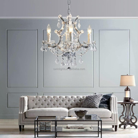 Lustre Maria Therese à 4 lumières Luminaire moderne en cristal pour chambre à coucher salle à manger salon