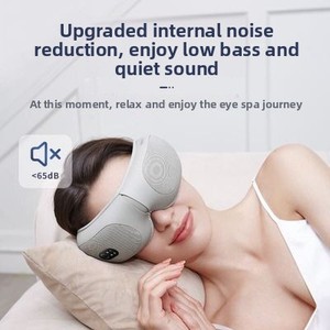 Rechargeable <b>Heated</b> Eye Massager With Infrared Therapy For Stress Relief And Sleep Improvement Gray Color Type C <b>USB</b> Charging - Product Image 3
