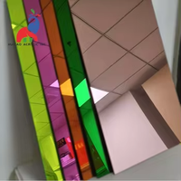 Plaque acrylique miroir Huizao, riche en couleurs, personnalisable en taille, pour décoration, panneau miroir en plastique brillant