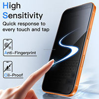 Protection d'écran en verre de confidentialité anti-rayures à couverture intégrale de qualité supérieure avec impression soyeuse à 28 degrés pour iPhone 18 Duo 16 17 15 Plus Pro Max