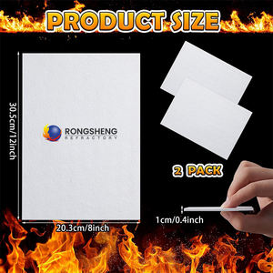 1800 ° Aislamiento Térmico Ceraboard 25mm 50mm Placa Refractaria Ignífuga Kaowool 1260 ° Tablero <span class=keywords><strong>de</strong></span> Fibra Cerámica para Horno - Product Image 3