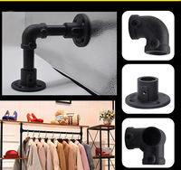 Klem Kunci Aluminium Lantai Dasar, Pipa Konektor Fitting Pipa Braket Rak Dinding