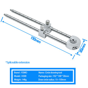 Herramienta de Precisión Ajustable para Marcar Círculos Pequeños, Calibrador de Marcado de 360 <span class=keywords><strong>Grados</strong></span> con Doble Rodamiento, Herramienta de Dibujo para Carpinteros - Product Image 5