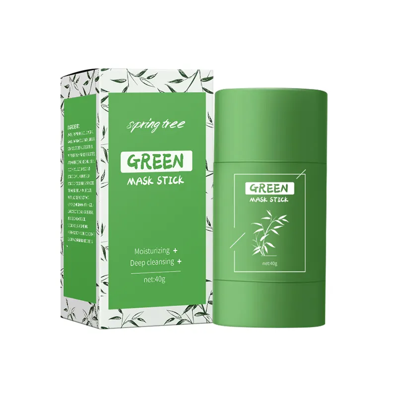 Hot sale Deep Cleansing Solid Mud Face Care Stick Green Musk Stick To Remove Grease Blackheads Oil Control Moisturizing