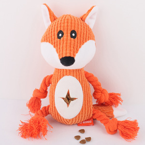 Nuevo juguete de peluche personalizado para perros, juguetes para perros con fugas, duradero, de lujo, mapache, zorro, mono, interactivo, chirriante, juguetes para masticar perros - Product Image 3