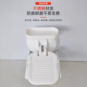 Bathroom Footstool Suction Cup Mount <b>Plastic</b> Non Slip Shower <b>Step</b> Pedal For Bath Safety - Product Image 2