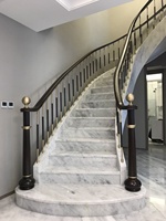 High-End New Stair Handlauf Custom Villa Innen geländer Aluminium Kristall Handlauf