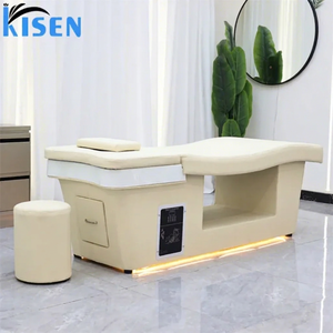 KISEN Japanese Luxury <b>Portable</b> Salon Shampoo <b>Bed</b> with Massage Table and Head Spa Basin for Gym Use - Product Image 1