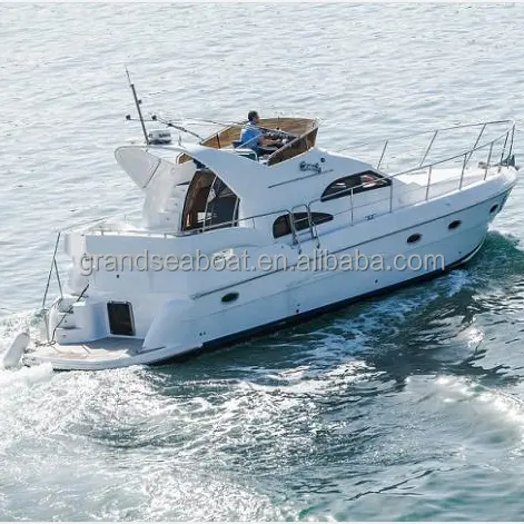 Grand sea fiberglass yacht luxo barco cabine cruiser para venda