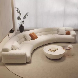 Ensemble de canapés d'angle minimalistes italiens en tissu, pour salon de villa moderne, disponible en différentes tailles - Product Image 2