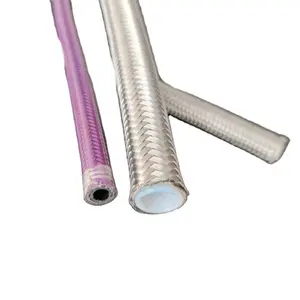 Manguera corrugada de plástico flexible PTFE personalizada, tubo de tubo liso, manguera de freno de tubo enrollado