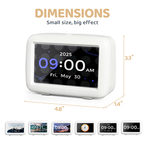 <span class=keywords><strong>Sveglia</strong></span> Digitale da Tavolo con Grandi Cifre, <span class=keywords><strong>5</strong></span> Allarmi, Promemoria per 3 Pillole, Display Multicolore, USB, in Plastica, Elettronica per Camera da Letto - Product Image 3