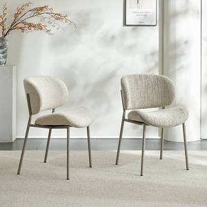 ファンシェ タイム スワン ダイニングチェア ホーム クリームスタイル レストラン ライトラグジュアリー ハイエンド ミニマリスト モダン 可動式 シンプル 背もたれ - Product Image 1