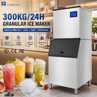 Machines à glace commerciales avec refroidissement par air et eau pour la présentation de viandes fraîches et d'ingrédients pour hot pot, et production de glace granulaire