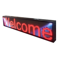 Letrero LED P10 programable, pantalla LED a todo color en movimiento, indicador luminoso colgante para interiores y exteriores con texto desplazable a color.