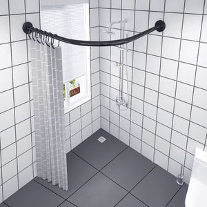 <span class=keywords><strong>Tringle</strong></span> de douche incurvée en acier inoxydable - <span class=keywords><strong>Tringle</strong></span> télescopique <span class=keywords><strong>sans</strong></span> perçage avec <span class=keywords><strong>double</strong></span> installation et <span class=keywords><strong>double</strong></span> conception antidérapante - Product Image 3