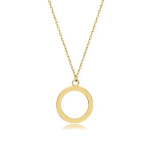 Collier à breloques en argent uni rond creux en gros 925 bijoux en argent sterling turc fait à la main - Product Image 3