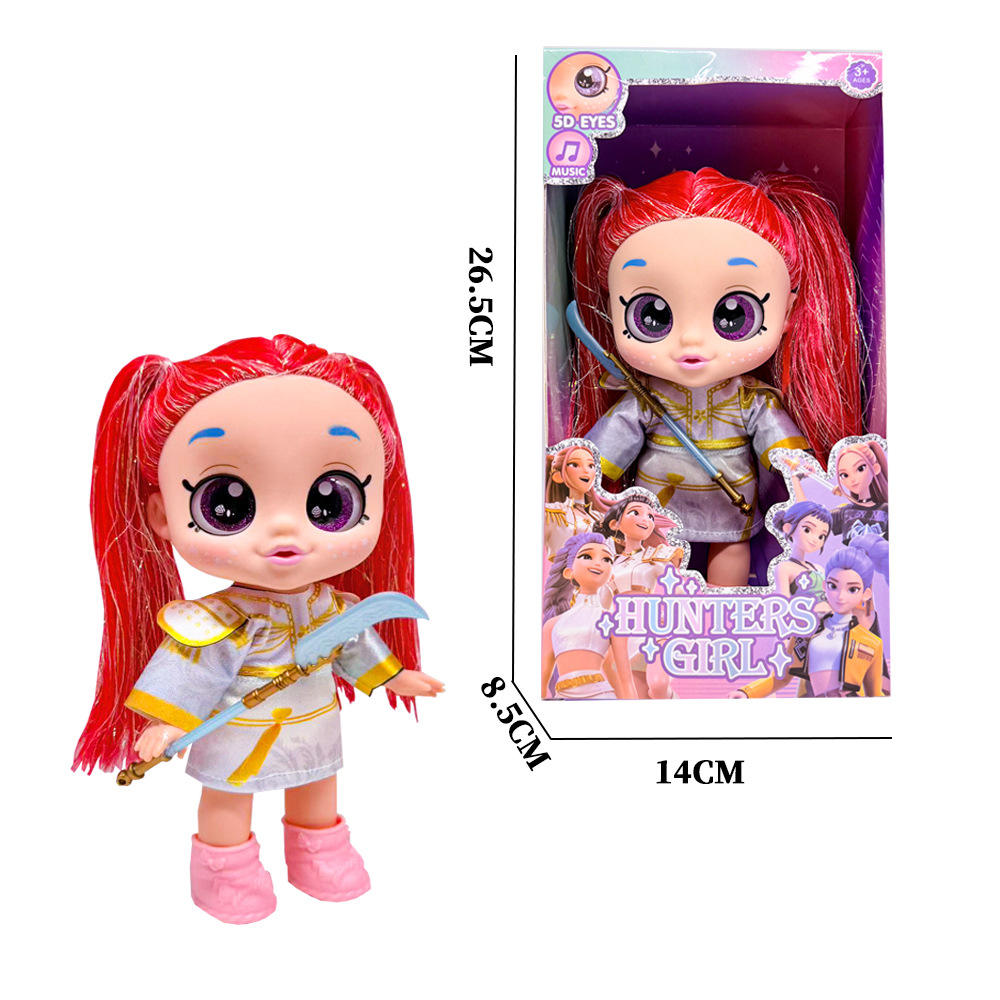 Cheveux roux de 10 pouces + arme (type musique)