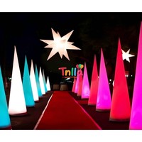 Étoile gonflable suspendue colorée et lumineuse, décoration de boîte de nuit avec éclairage LED