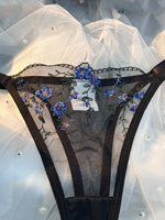Set Lingerie Wanita 2 Potong dengan Tali dan Cup Berenda, Bra dan Celana Dalam Seksi, Pakaian Tidur dengan Pita, Set Lingerie Transparan