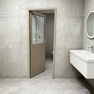 Portes battantes en <span class=keywords><strong>PVC</strong></span> plastique à double vitrage, isolation thermique, antivol, nouvelle conception 2025, <span class=keywords><strong>porte</strong></span> de salle de bain en plastique - Product Image 2