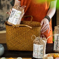 Caja de Regalo Personalizada para Pastel Lunar con Empaque de Bambú, Caja de Bambú Reciclable con Logotipo Personalizado al por Mayor, Tejida con Ratán y Madera, para la Cosecha de Otoño