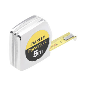Ruban à mesurer Stanley PowerLock 5m, boîtier métallique avec mécanisme de verrouillage pour des mesures précises - Product Image 1