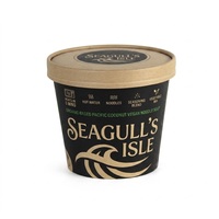 Bol à soupe en papier kraft imprimé sur mesure, emballage alimentaire rond jetable, récipient à nouilles à emporter avec couvercle