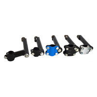 Tige de guidon de vélo VTT et vélo de route NM BL001 31.1-32.5mm Argent mat Durable Pince de fourche à 4 boulons 28.6mm 46-55mm