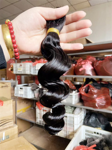 DX348, productos para el cabello baratos al por mayor, cabello trenzado a granel, sin trama, virgen, indio, <span class=keywords><strong>afro</strong></span>, rizado, cabello humano a granel, color natural - Product Image 4