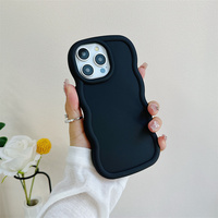 Luxe Solide Couleur Glaçage TPU Coque Téléphone étui pour iphone 16 Pro Max 15 14 13 12 11 Vague Mobile Couverture Arrière