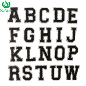 Индивидуальные объемные буквы из фетра с блестками и пайетками, аппликации A-Z, цветочные вышивки, экологичные термоаппликации для одежды - Product Image 6